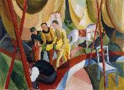 August Macke Circus oil painting